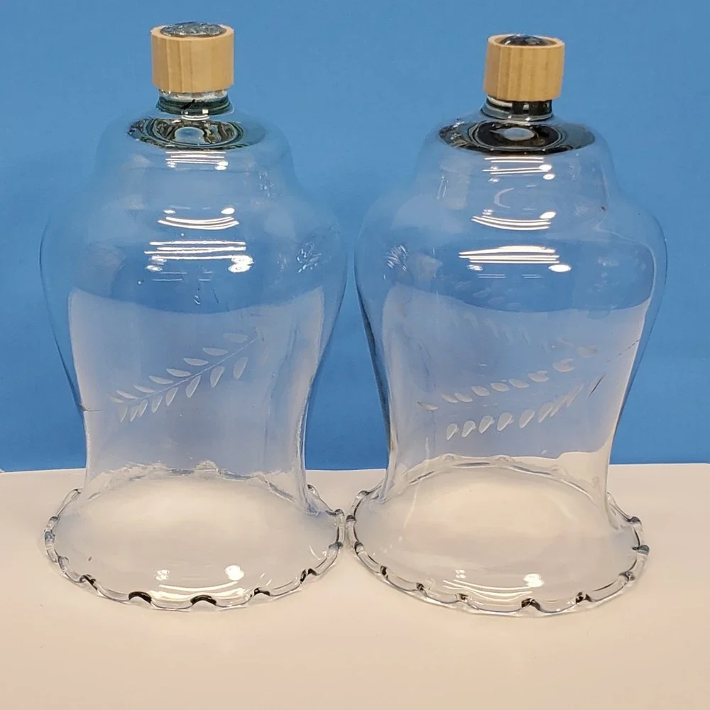 Votive Cups Glass Etched Wheat Peg Candles Home‎ Interiors Set of 2